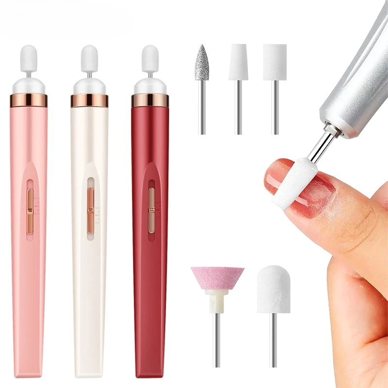 5 في 1 الكهربائية مسمار الحفر ساندر مسمار آلة أظافر الفن القلم أدوات مزيل التقشير تلميع آلة الأظافر لمزيل هلام
