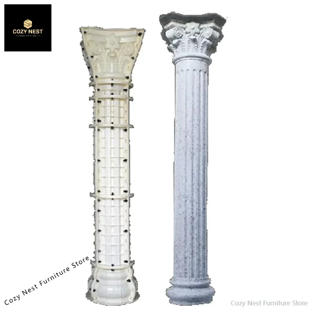 25cm/9.84in  Round Column Wedding Ceremony Party Decoration Reusable Mould Pedestal Flower Seat Gypsum Concrete Mold