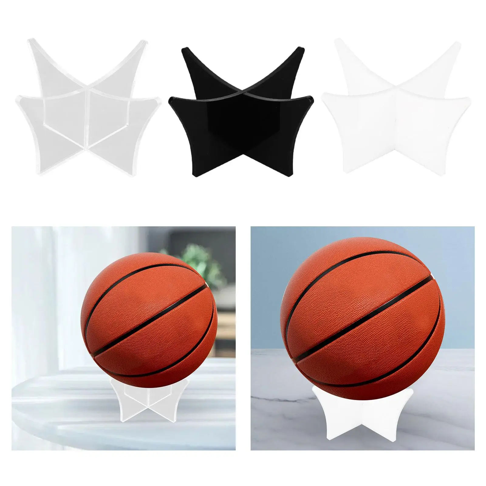 Acrylic Ball Stand Display Soccer Holder Support Strong Storage Rugby for Autographed Ball Sports Ball Retail Countertop Home
