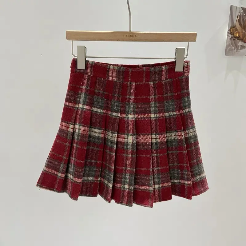 تنورة نسائية صغيرة منقوشة بطيات للمراهقات تنورة تنس عالية الخصر للفتيات المراهقات ملابس Preppy Academia Y2K