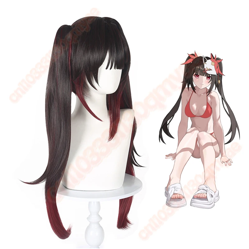 Heißer Honkai:Star Rail Elation Sparkle Cosplay Perücke Dekor Japanische Vollgesichts-Fuchsmaske Halloween Party Rave Maske Tanzgesichtsstütze