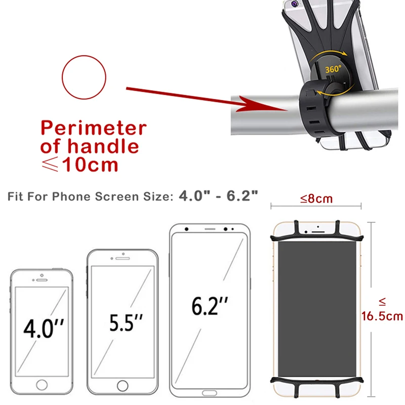 Universal 360 Rotatable Phone Holder for Baby Stroller Pram, Hands-Free Mobile Mount for iPhone Android GPS Devices