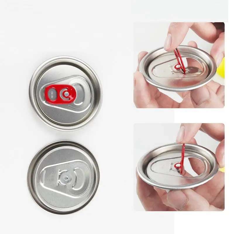 50pcs Pull Ring Lid Beverage Soda Drink Beer Cola Lids Food Can Cover Seal Keep Fresh Cover 52mm Can Lids