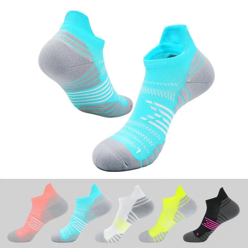 

1 Pair Stretchy Low Socks Wear-resistant Non-deformable Sports Socks Basketball Athletic Short Socks