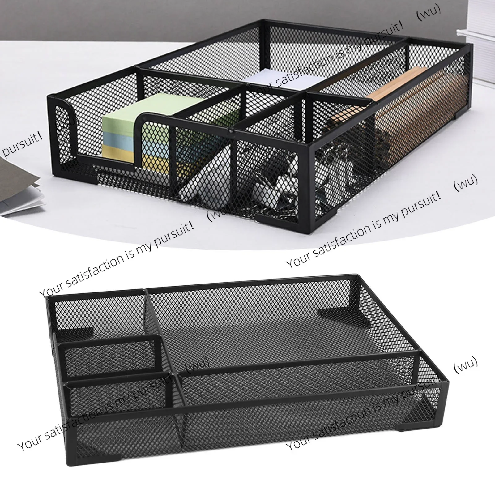 

Металлический сетчатый ящик для хранения с 5 отделениями, многофункциональный, экономит место, для организации рабочего стола