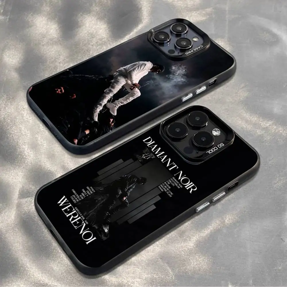 

W-Werenoi Diamant Noir Phone Case For iPhone17,16,15,14,13,12,11,Mini,Pro,MAX,plus,Black Matte Shockproof Cover