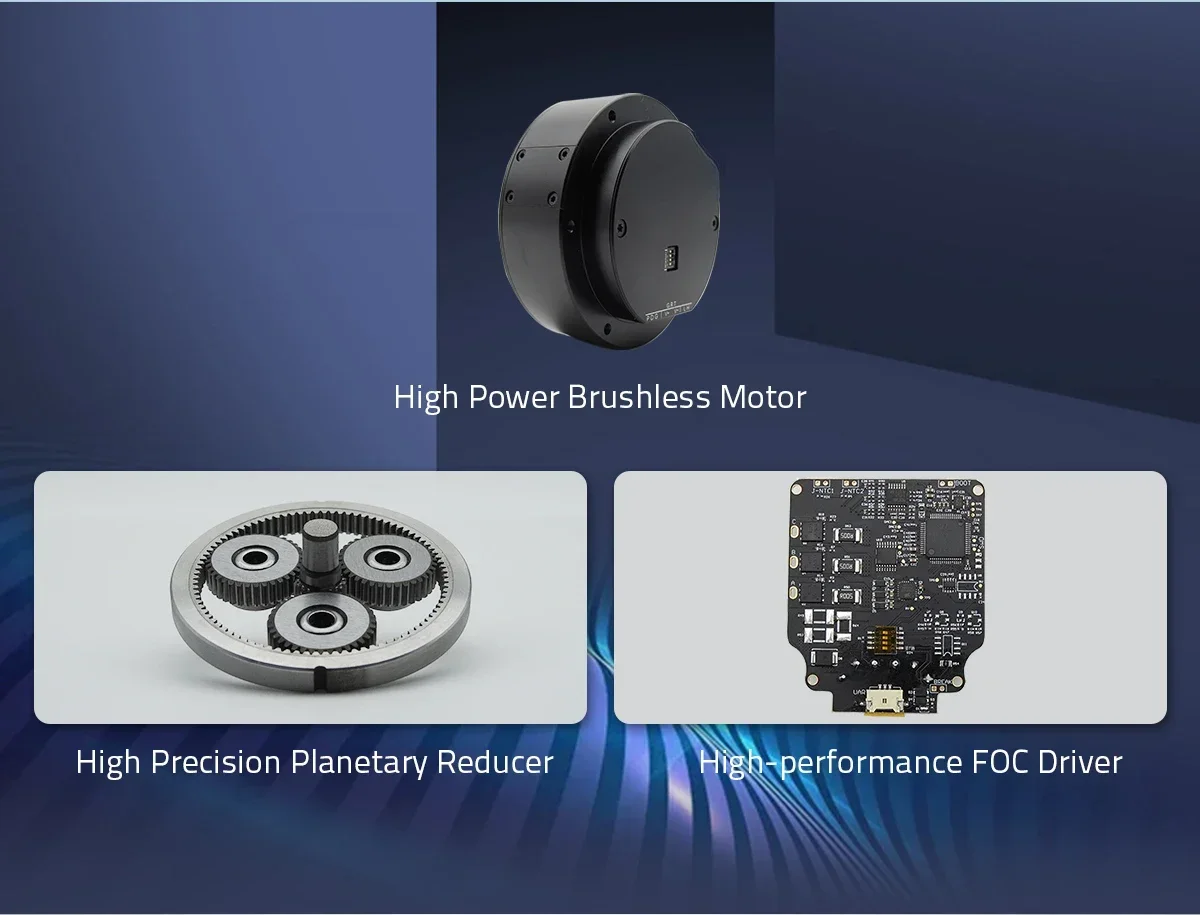 محرك ذراع الروبوت Bldc Electr Exoskeleton Dc بدون فرش مع سائق التشفير