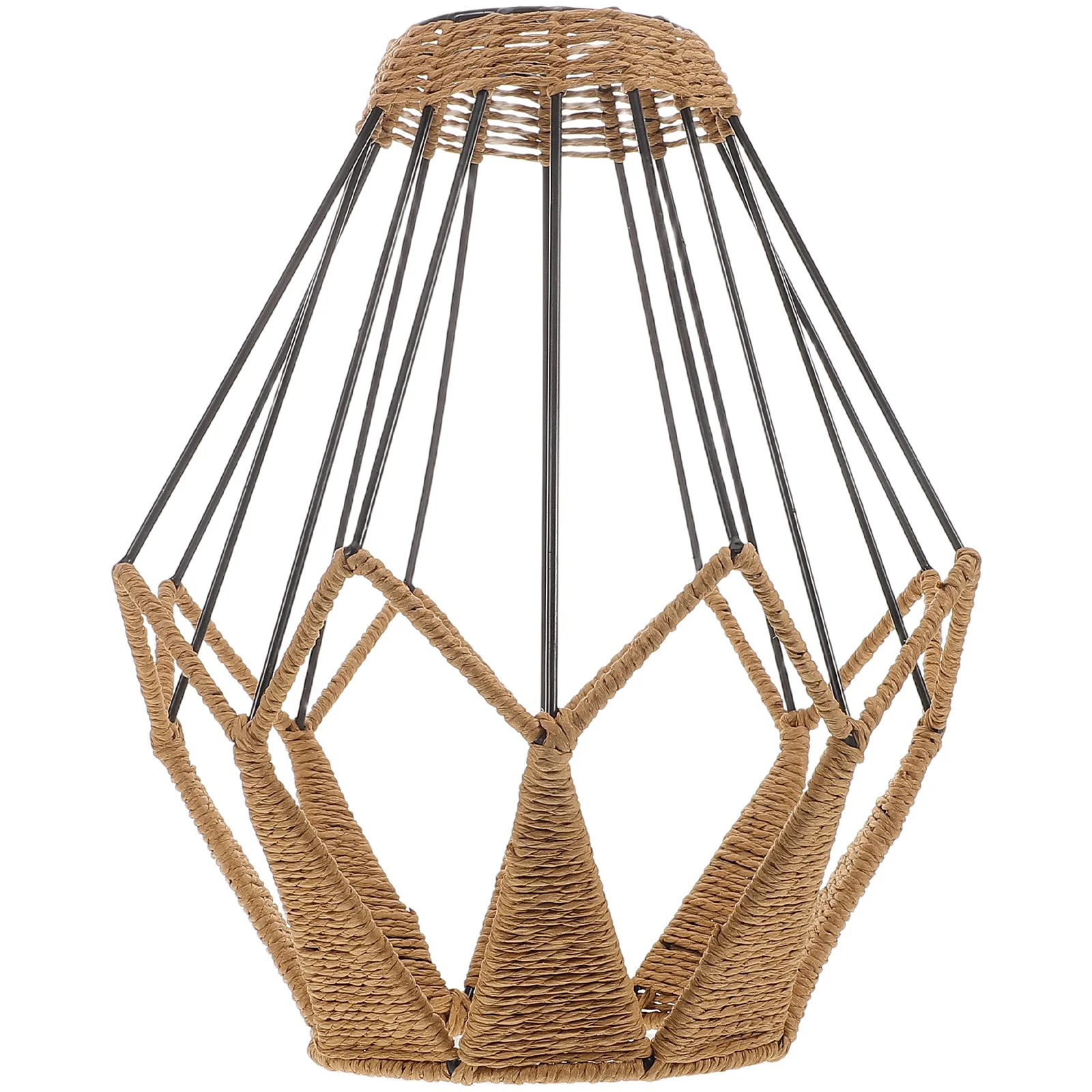 

Vintage Creative Woven Pendant Lamp Shade for Dining Room Tea Room Home Decor Durable Handcrafted Ceiling Light Fixture