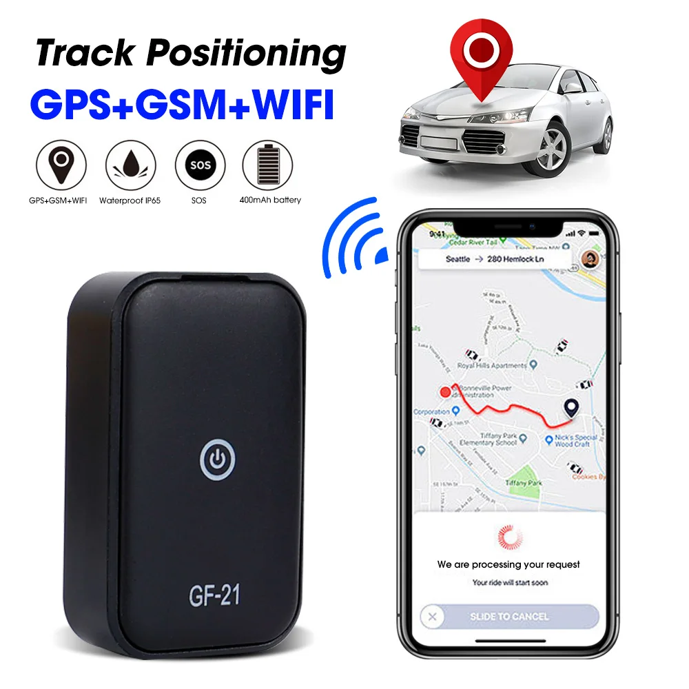 GF-21 09 07 GPS Tracker Car Bike Bicycle Tracking Positioner Magnetic Vehicle Trackers Pets Children Real Time Anti-lost Locator