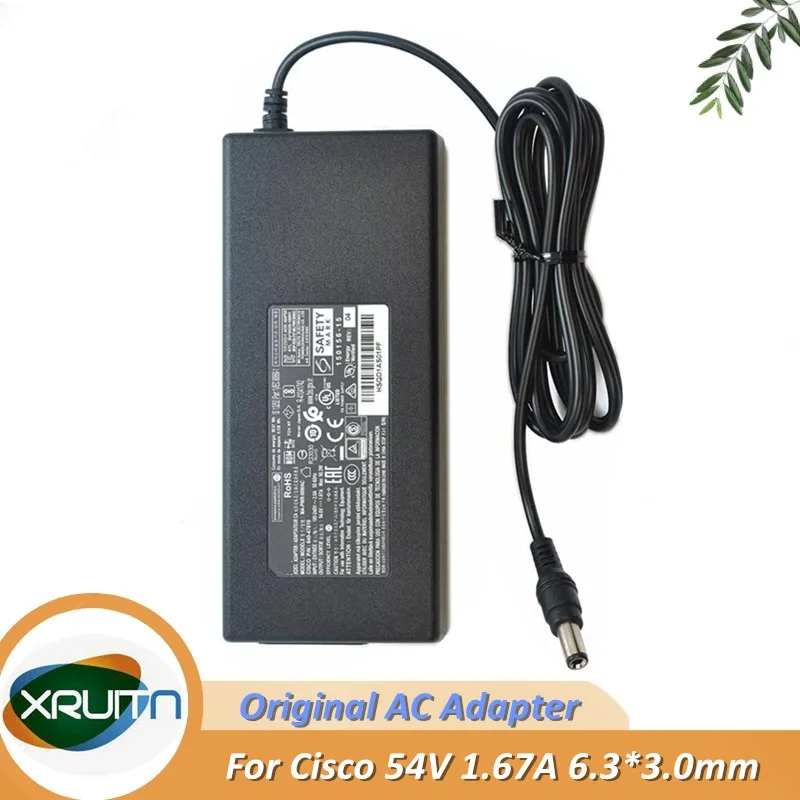 

Original MA-PWR-90WAC 640-47010 AC /DC Adapter 54V 1.67A 90W Charger For Cisco MX68CW-HW SD-WAN MX6x MS120-8LP-HW Power Supply