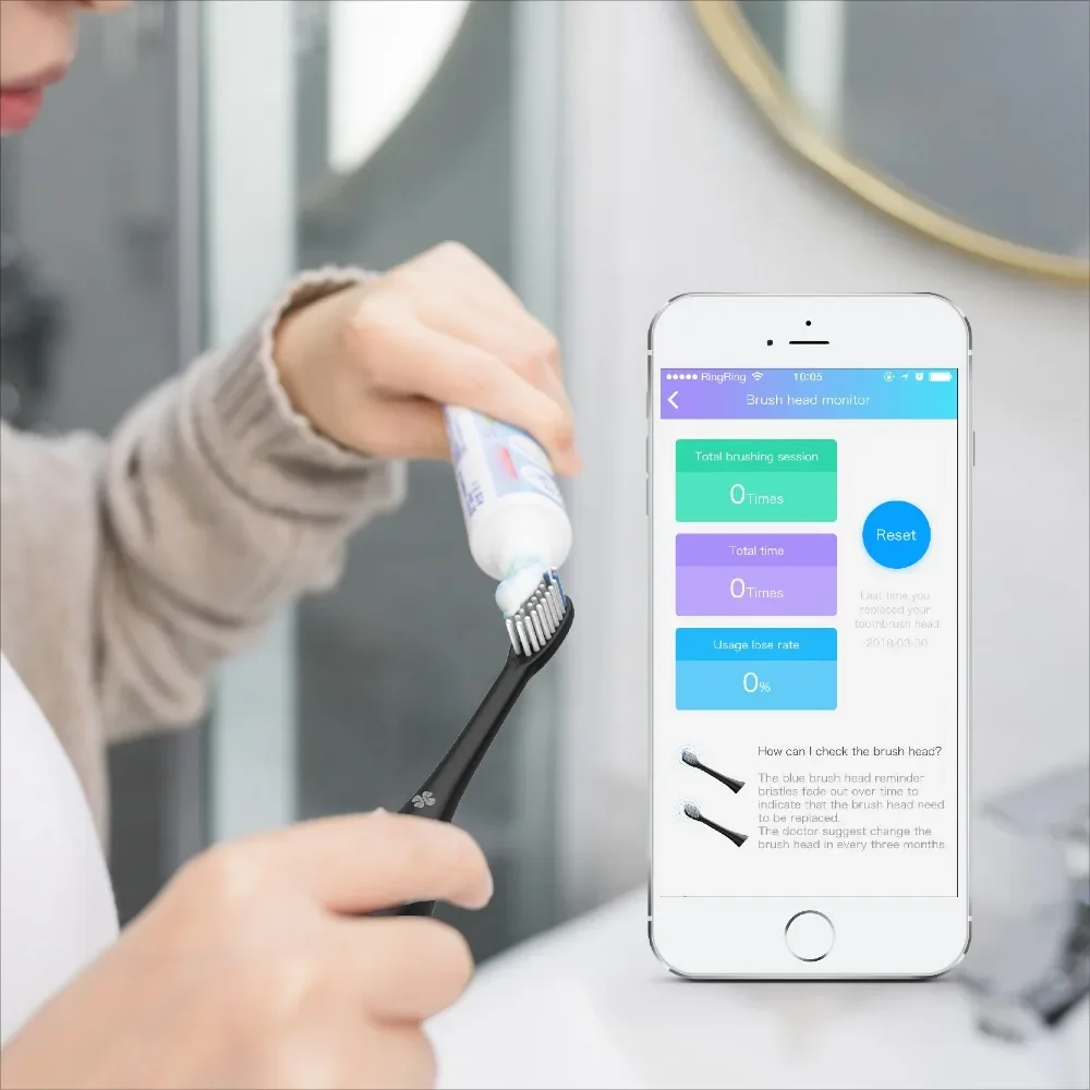 Bluetooth sonic escova de dentes elétrica sem fio viagem luxo inteligente escova de dentes para adultos crianças cuidados com os dentes