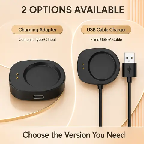USB Dock Charger Adapter Charging Cable For Amazfit Active3/Active Max/T-rex Ultra2/3/Trex3 Pro/Balance 2/1 Helio Strap Watch