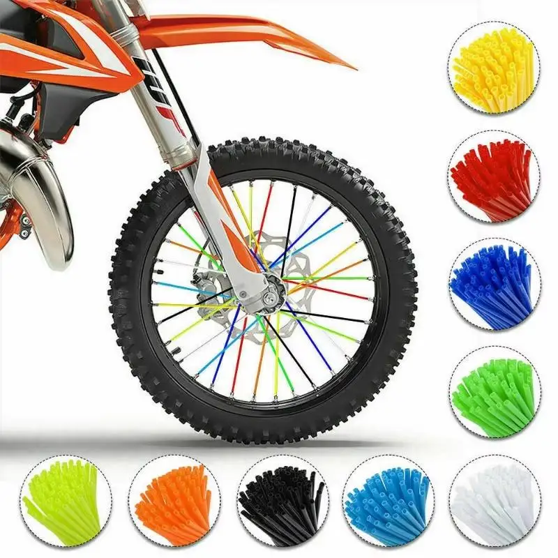 Universal Motocross Spoke Protectors 72PCS Multi-color Waterproof Dirt Bike Wheel Rim Spoke Covers for Riding Upgrade