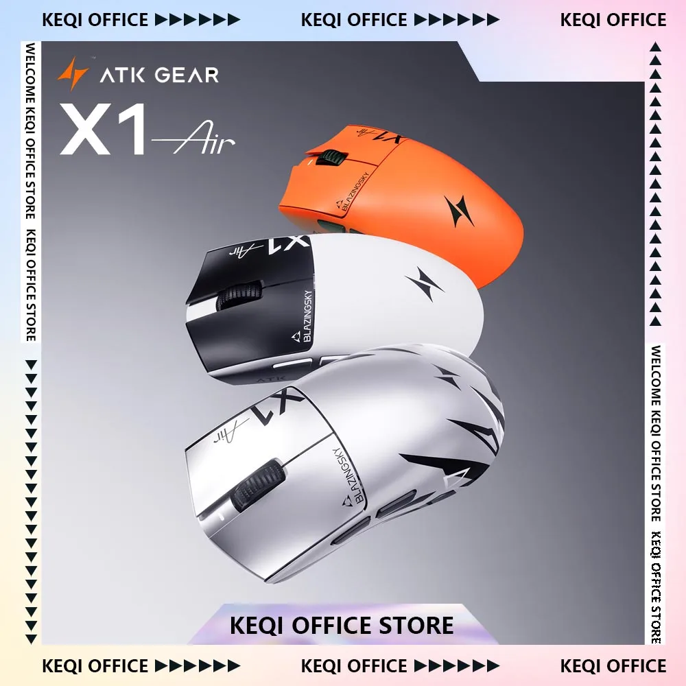 ATK Blazing Sky X1 Air Ultimate Plus Mouse Wireless 8K Low Latency PAW3955 Lightweight E-sports Gaming Mouse Custom Pc Gifts
