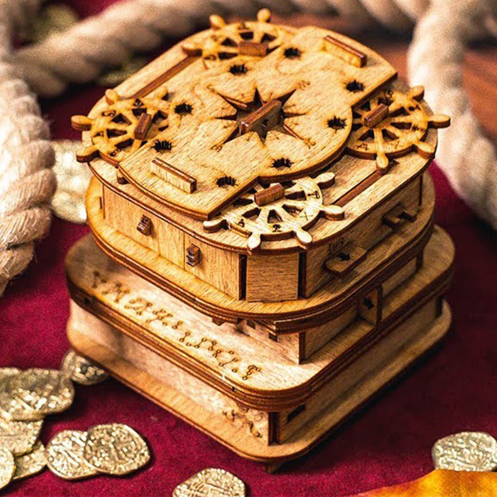 Zabawki edukacyjne stymulujące kreatywność z drewnianymi puzzlami 3D, prezenty, drewniane puzzle 3D w pudełku, zabawne gry.