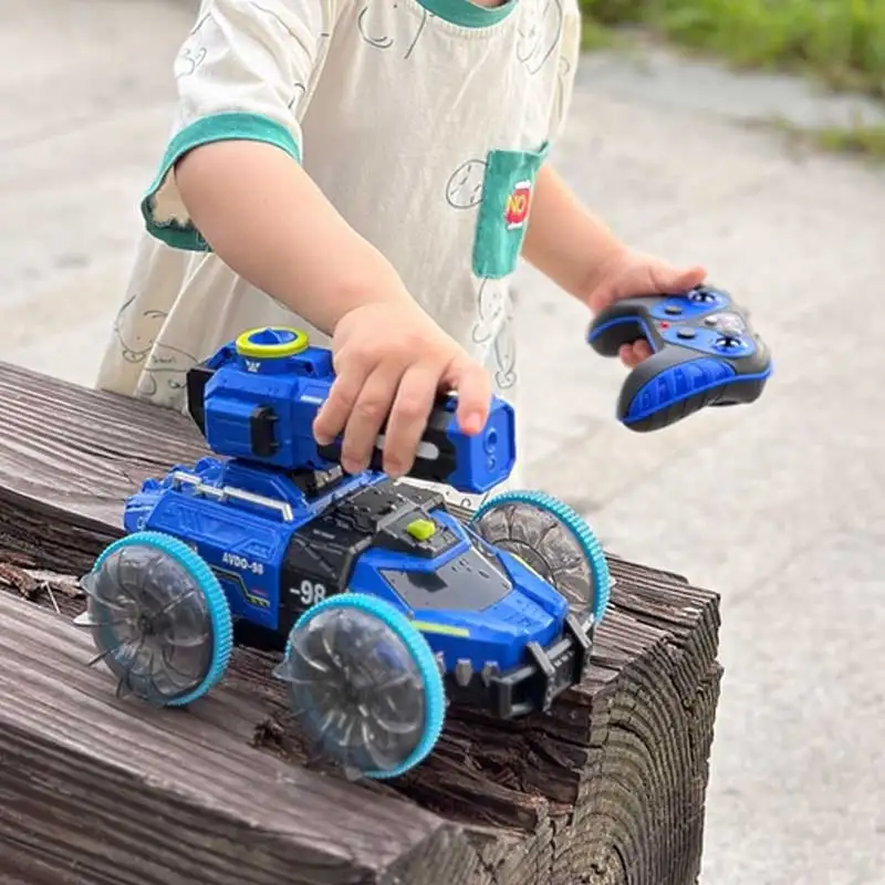 Children'S Amphibious Water Cannon Remote Control Car Boys Can Go Into The Water Off-Road Drift Water Toy, Mini Climbing Stunt