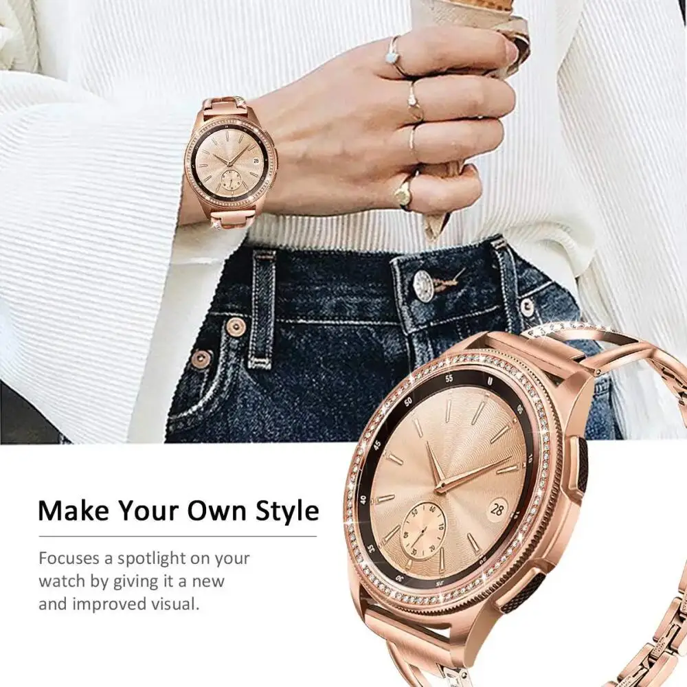 Samsung smartwatch case Galaxy Watch 42mm R810/Galaxy Watch 46mm R800/R850/Gear S3 metal bezel scale steel ring decoration