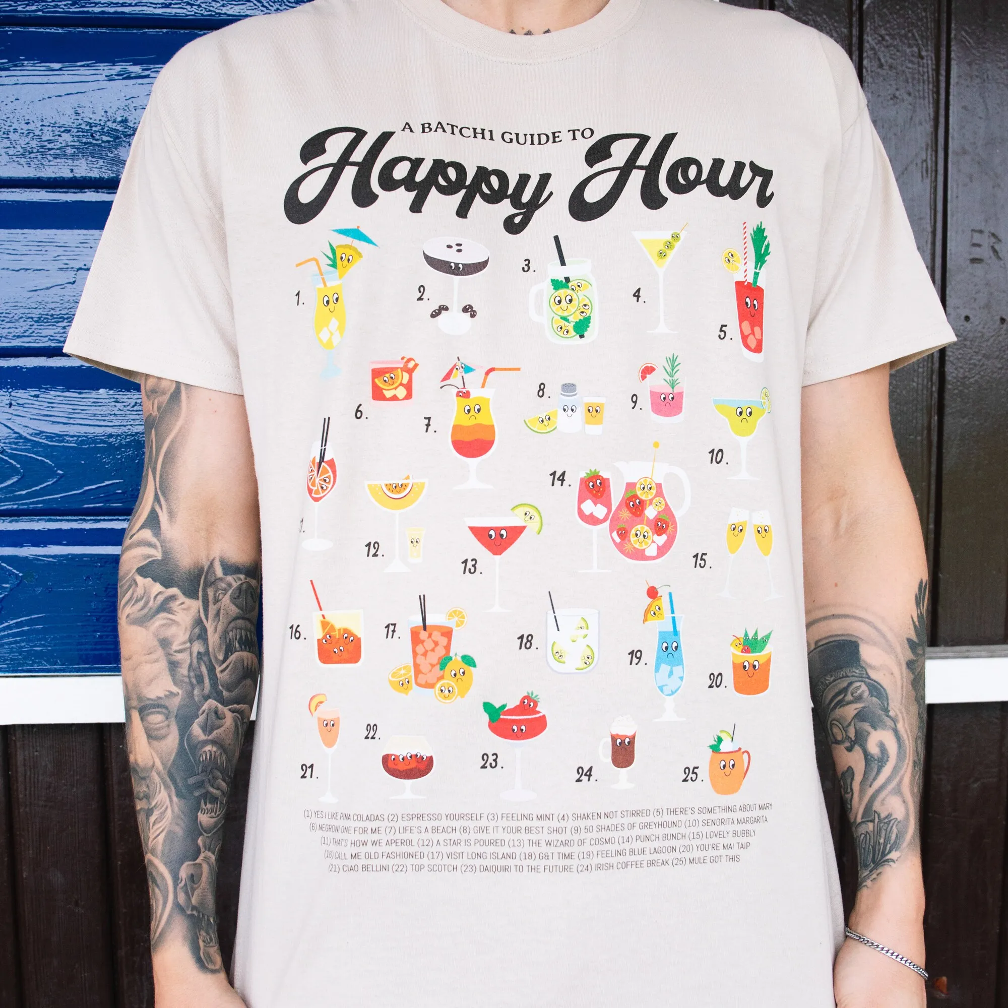 Happy Hour Men's Cocktail Guide T-Shirt