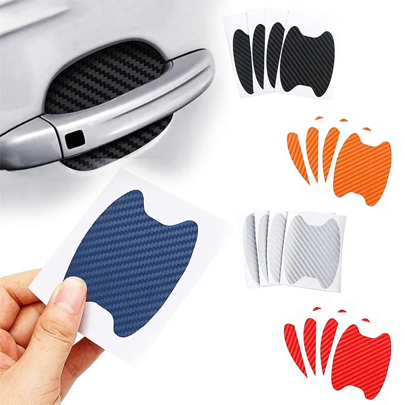 Carbon Fiber Car Handle Protection Film for Hyundai Sonata 9 Santa Fe Tucson /Kia Ceed K5 KX5 Optima Sorento 2016+