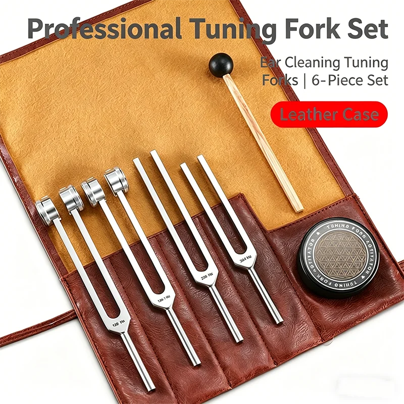 Tuning Fork Full Set, Chakra Tuning Forks, Aluminum Alloy Sound Healing Percussion Instrument for Meditation & Relaxation