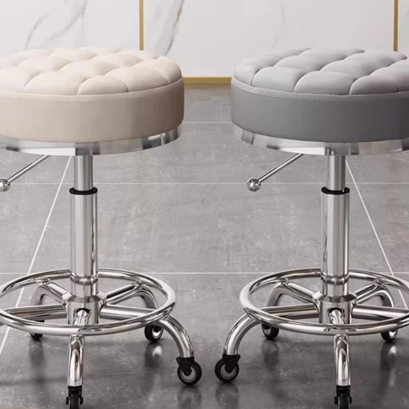 

Height Adjustable Swivel Round Bar Stool Home Office Front Desk Counter Chair for Home Front Desk Bar