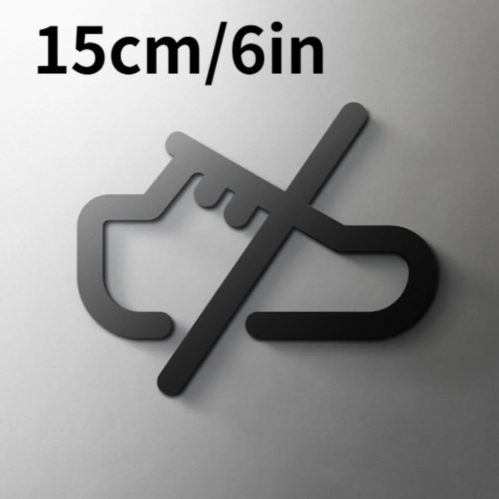 No Shoes Door Sign Self-Adhesive, 3D Acrylic Laser-Cut Minimalist Home Kitchen Hotel Bathroom Decor