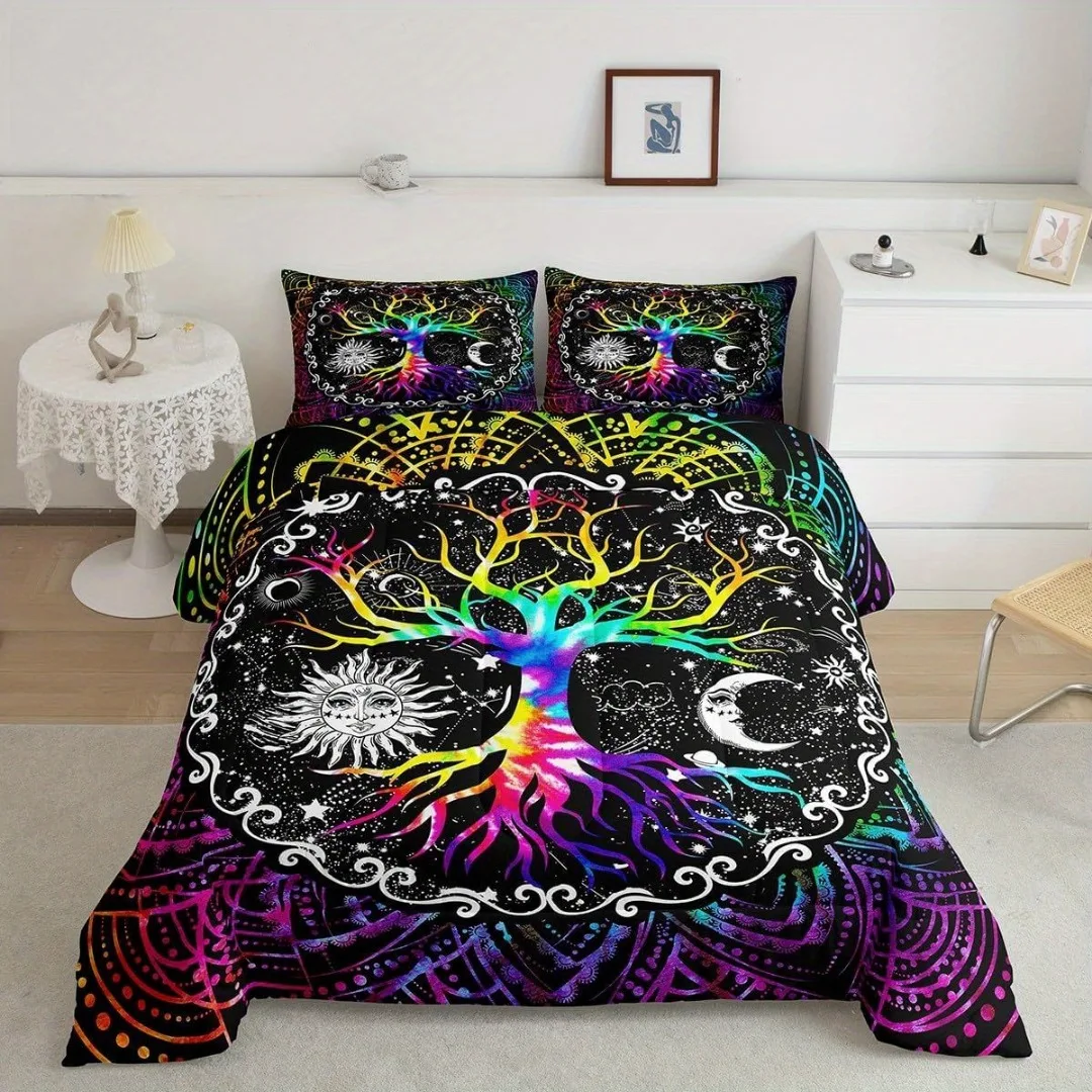 Tree of Life Digital Printed Bedding Set Soft Comfultable Duvet Cover King Queen Twin Single Size Bithday Gift Room Decoration