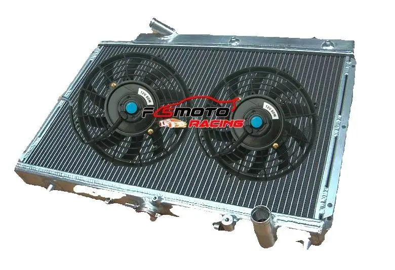 Aluminum Radiator+Fans For Mazda 323 GTX GTR familia Protege / Ford TX3 1989 1990 1991 1992 1993 1994 MT