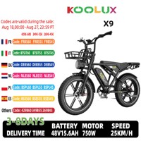 Koolux X9 Adult E-Bicycle 750W 48V15.6AH Urban Commuting Electric Bicycle 20\