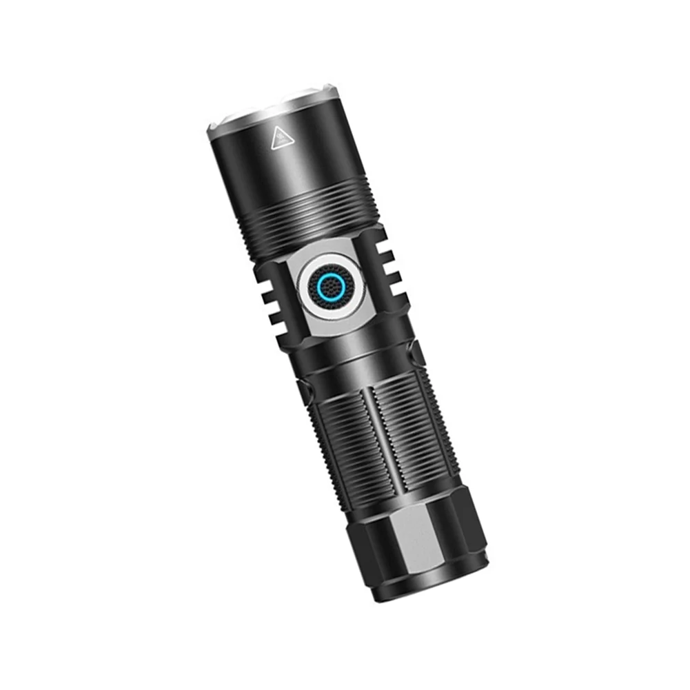 Black silver Magnetic Flashlight Waterproof Aluminum Flashlight Fishing Tool M60 LED Core Aluminum Alloy Shell