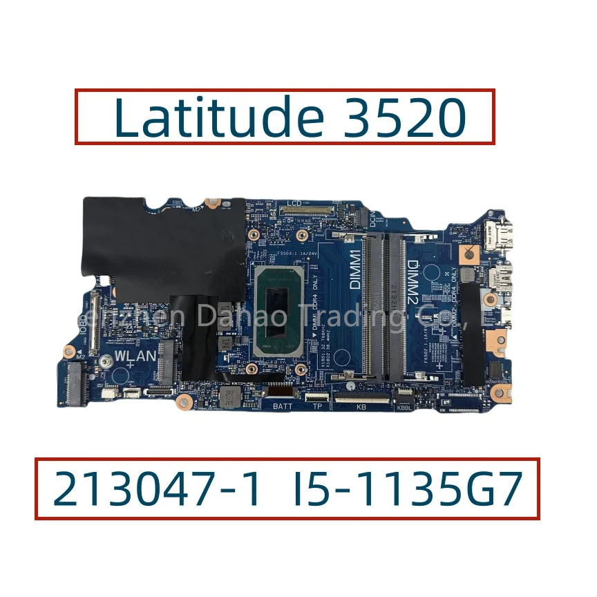 213047-1 Mainboard For Dell Latitude 3520 Laptop Motherboard CN-03WMC 03WMC 3WMC With Core I5-1135G7 CPU DDR4 Fully Tested