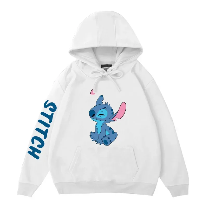 2024 New Fashion  Disney Winter Couples Hoodie Stitch Sweater Loose Jacket Clothes Women\'s Tops