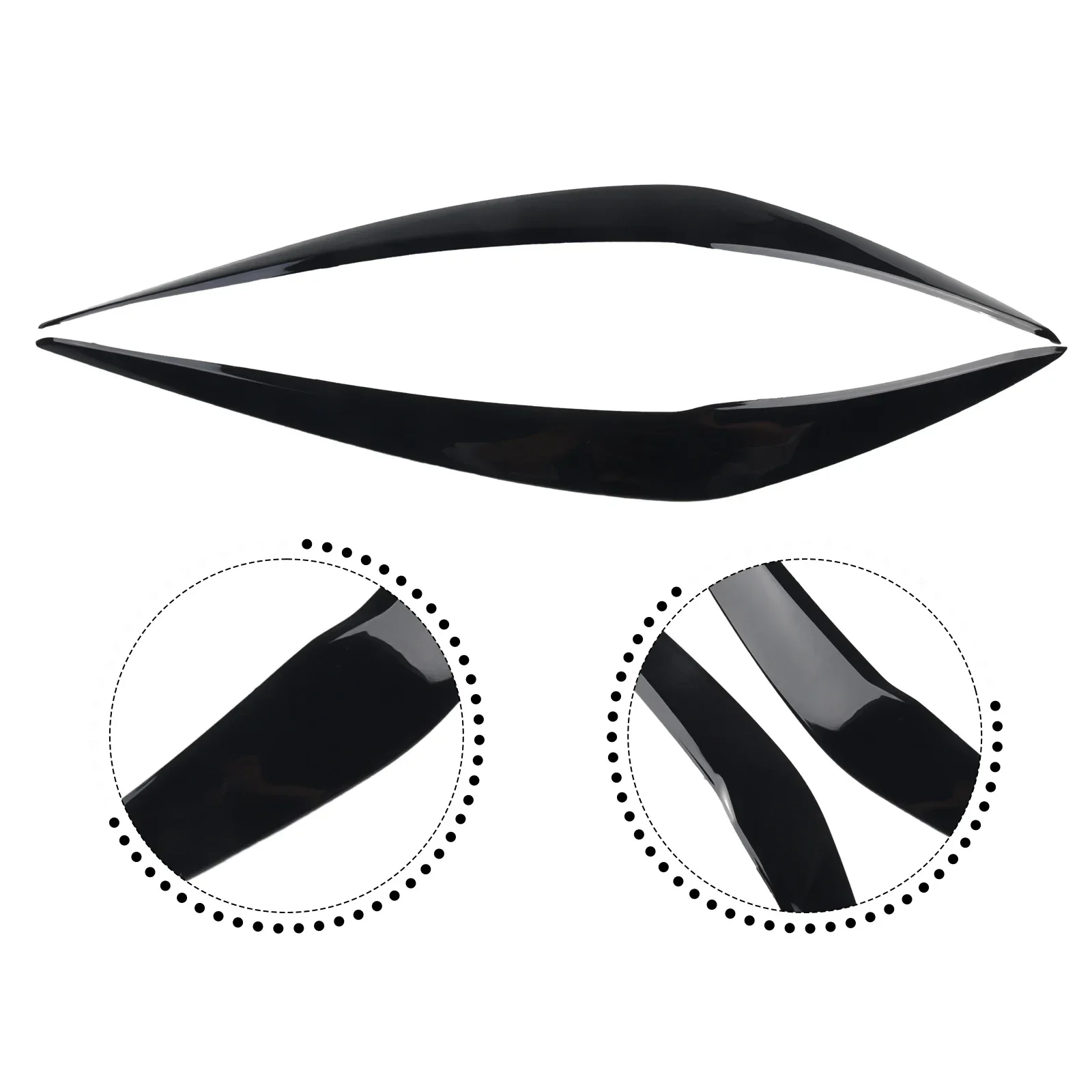 

2Pcs Headlight Cover Eyelid Gloss Black Eyebrow For BMW F20 F21 LCI -Series 116i 118i 120i 125i 128i Hatchback 15-19 Car Sticker