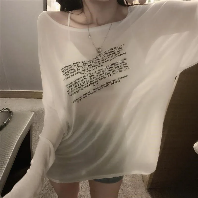 2025 New Korean-style Stylish, Thin, Breathable, Long-sleeved, Sun-protective, Versatile and Slimming T-shirt Top for Women