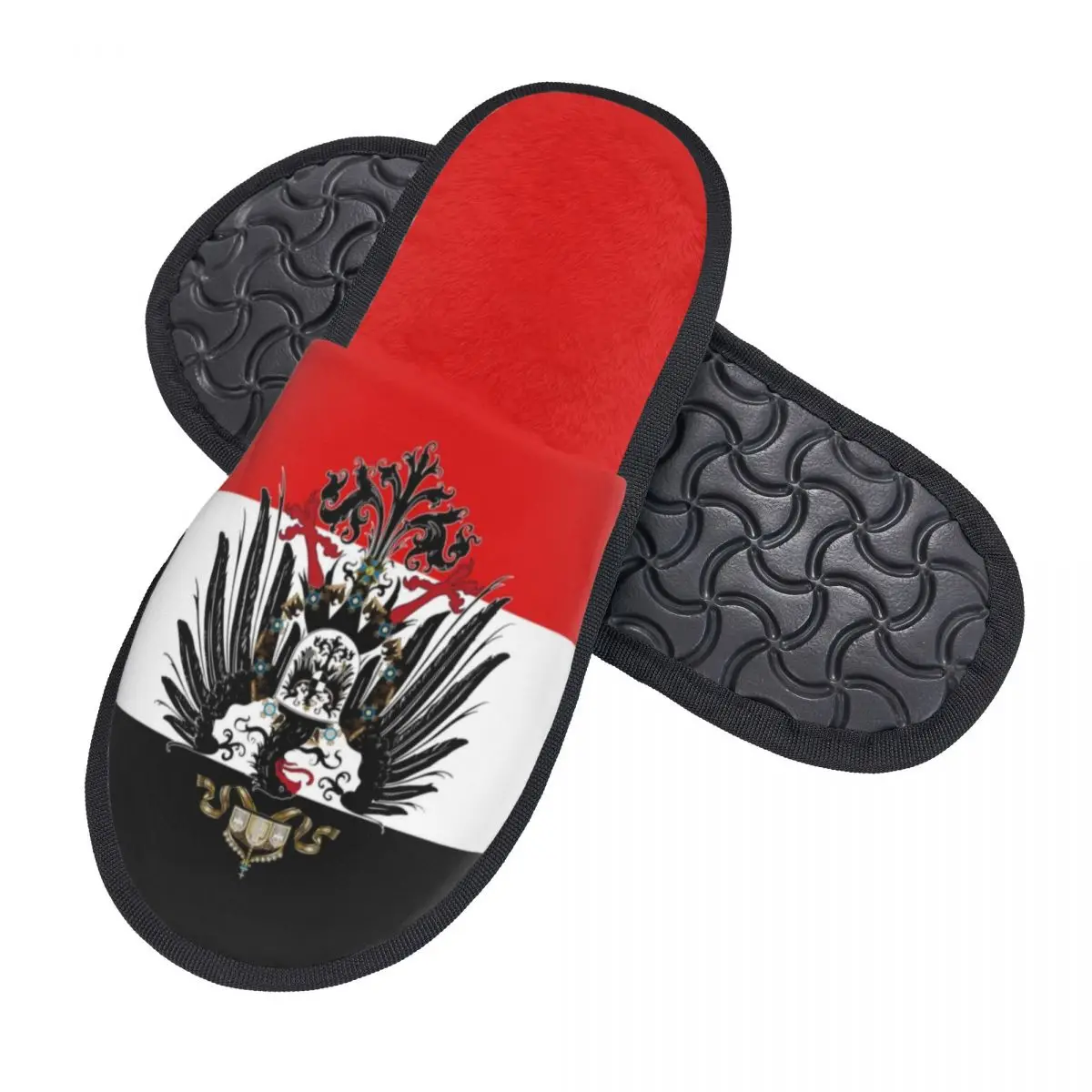 Custom German Flag Germany Guest Slippers for Bedroom Women Coat of Arms House Slipper