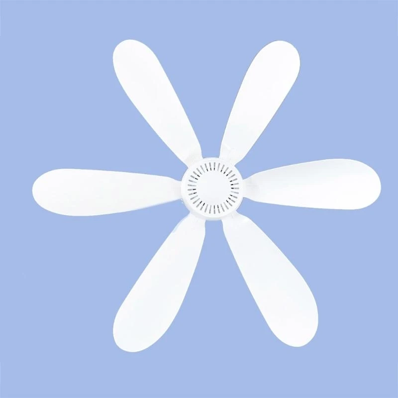 

20 -дюймовый портативный вентиляционный вентилятор палаток вентилятора Беседка Потолочный вентилятор с 6 листьями 8 Вт 12 В для