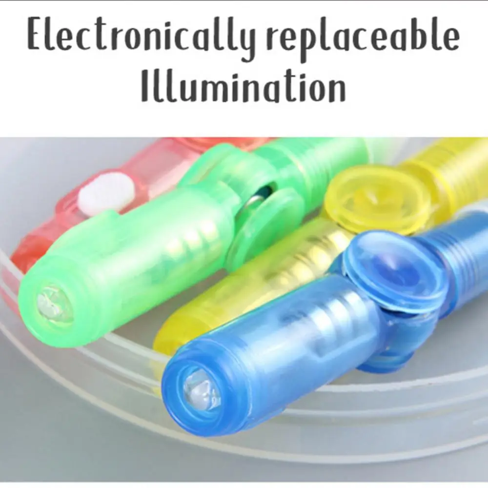 1~10PCS Interesting Toys Fingertip Rotating Spinner Gyro Toy Pen LED Luminous Gyro Pen Office Anti Stress Kinetic Desk Toys Baby