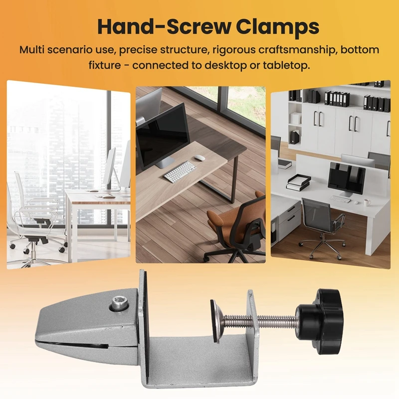 2 Pcs Office Desk Divider Clamp Privacy Screen Clip Holder Bracket Screen Baffle Clamp Partition For Table Clamp