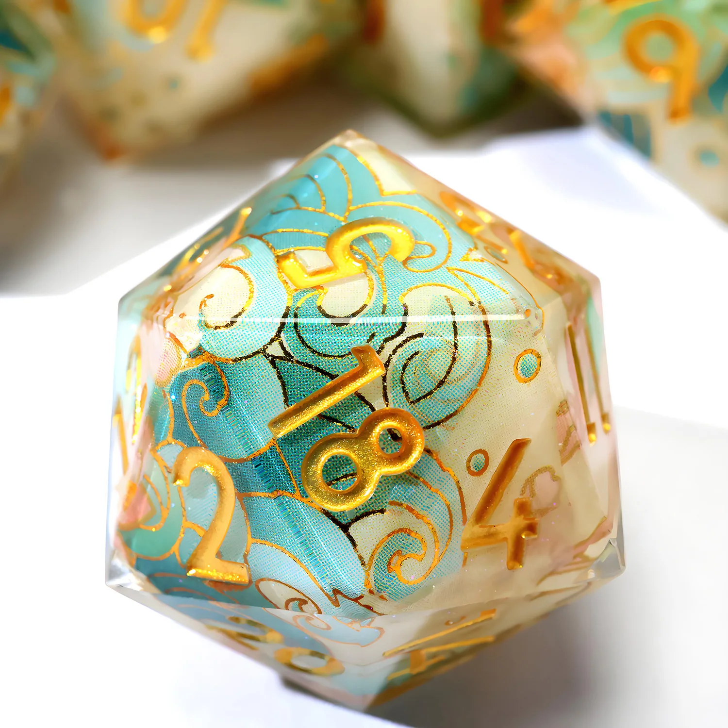 

Очаровательный набор кубиков для DND с дизайном «Океанская волна» и «Цветущий персик» — идеально подходит для настольных игр, ролевых игр и приключений на столе — F2