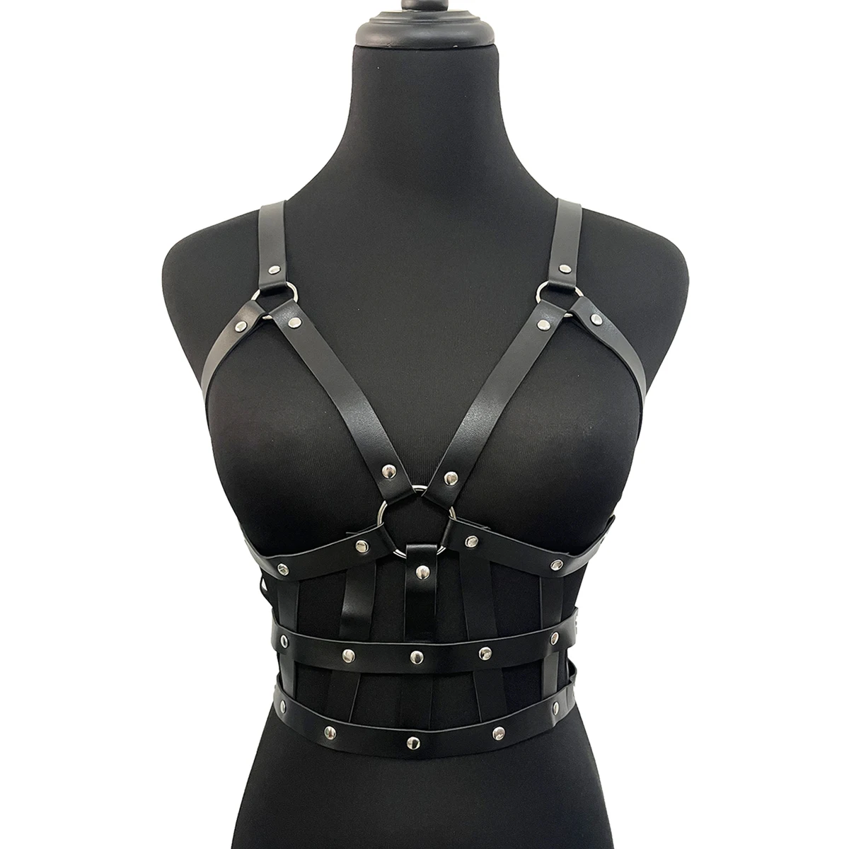 Sexy Chest Harness Leather Lingerie Erotic Body Harness Women Mature Suspenders Garter Belt Bdsm Harness Fetish Underwear Bondag