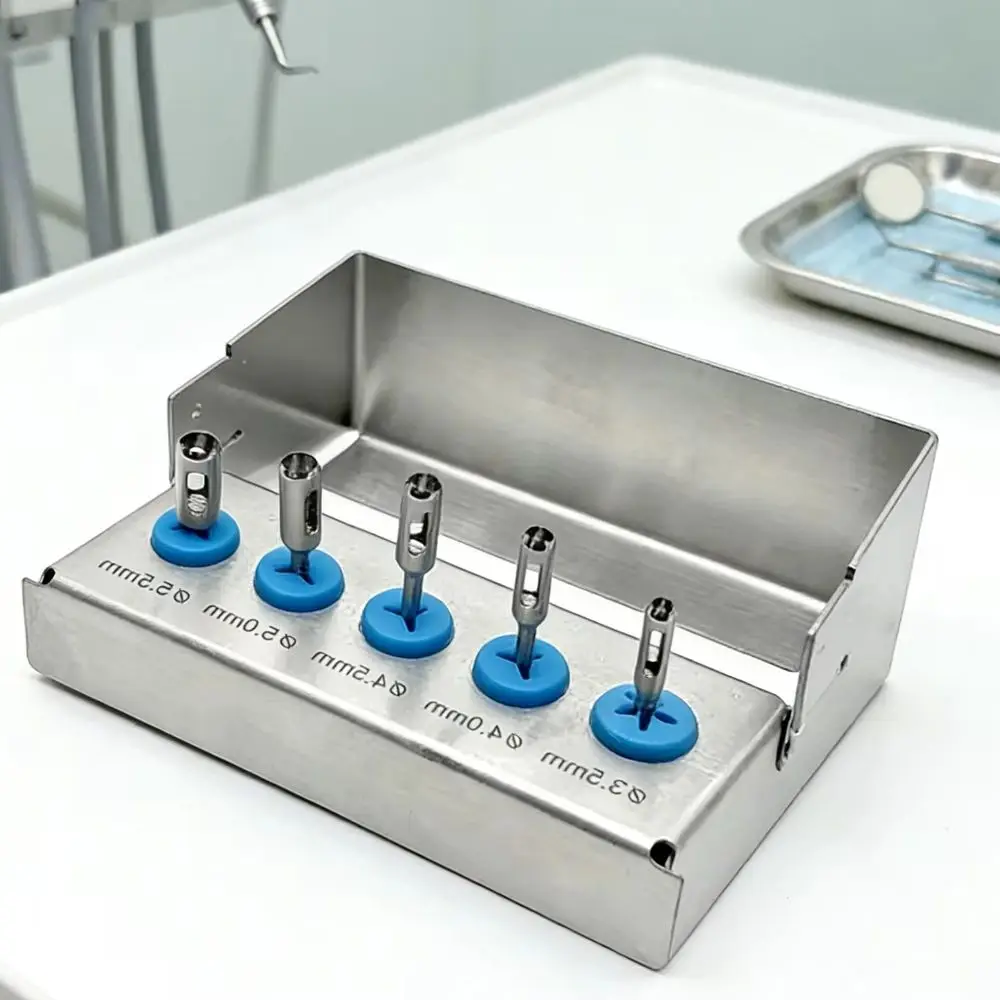 Dental Implant Tissue Punch Kit With Drills For Gingival Perforation Soft Tissue Management Surgery Tool