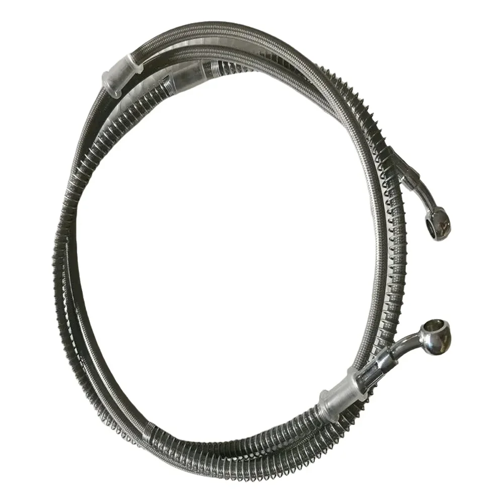 AN3 3.2mm x 7.5mm  Hydraulic Reinforced Stainless Steel Braided Motorcycle Brake Oil Hose Line Pipe With 28Degree Banjo Fittings