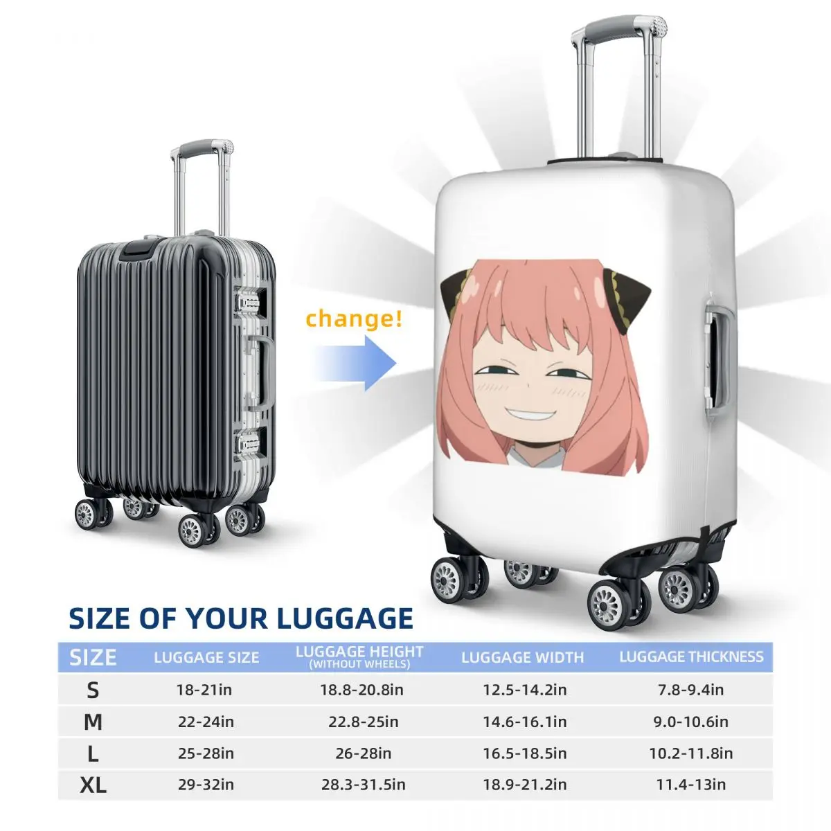 Семейный чемодан Anya Smart Spy X, защитный эластичный защитный чехол для багажа для путешествий 18-32 дюймов