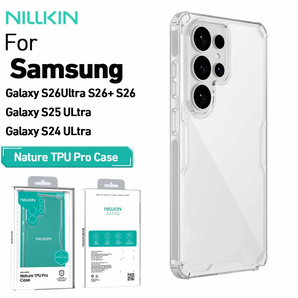Nillkin für Samsung Galaxy S26 Ultra S26+ S26 Plus S25 Ultra S24 Ultra TPU + PC Silikon Weiche Transparente Handy-Rückabdeckung
