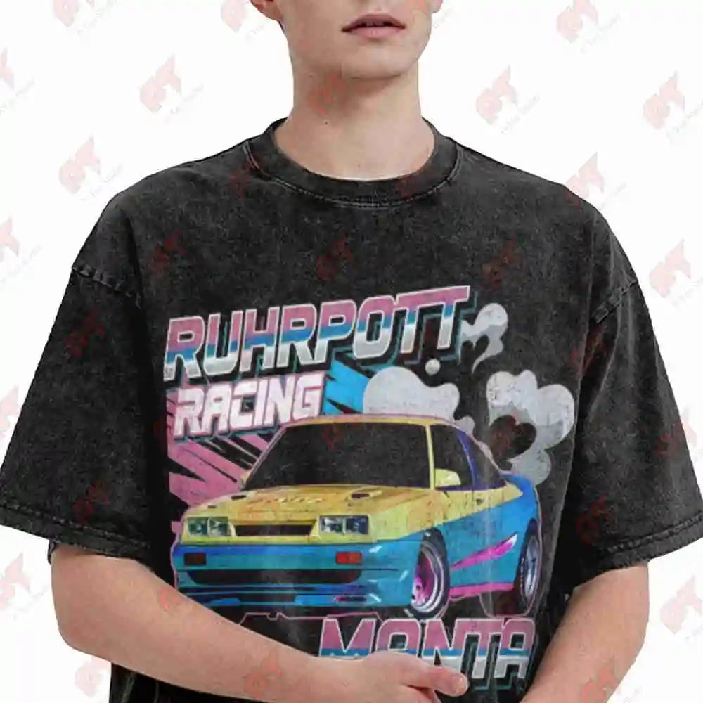 Vintage 80s Retro German Car Ruhrpott Manta Vintage Washed Tee Pure Cotton T-Shirt