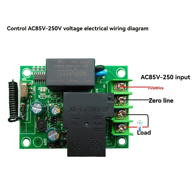 433Mhz Universal Wireless Remote Control Switch AC220V Relay Module And 1000M Transmitter For Light/Garage Gate/Motor