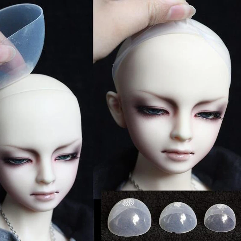 1/3 1/4 1/6 1/12 Bjd Siliconen Hoofddeksels Voor Bjd Pop Silicagel Haar Pruiken Cover 6 Maten Voor Kiezen