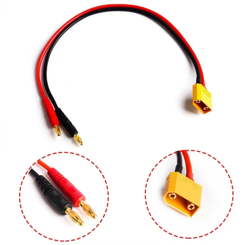 XT60 Charging Cable to Silicone Wire 4.0mm Banana Plug 30cm For IMAX B6 B6AC Balance Charger Battery RC Drone Car Boat