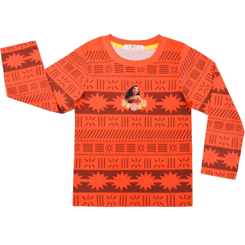 New Moana pajamas set Girls children Shirt pants 2PCs outfits kids baby Vaiana casual home wear pyjamas vestidos