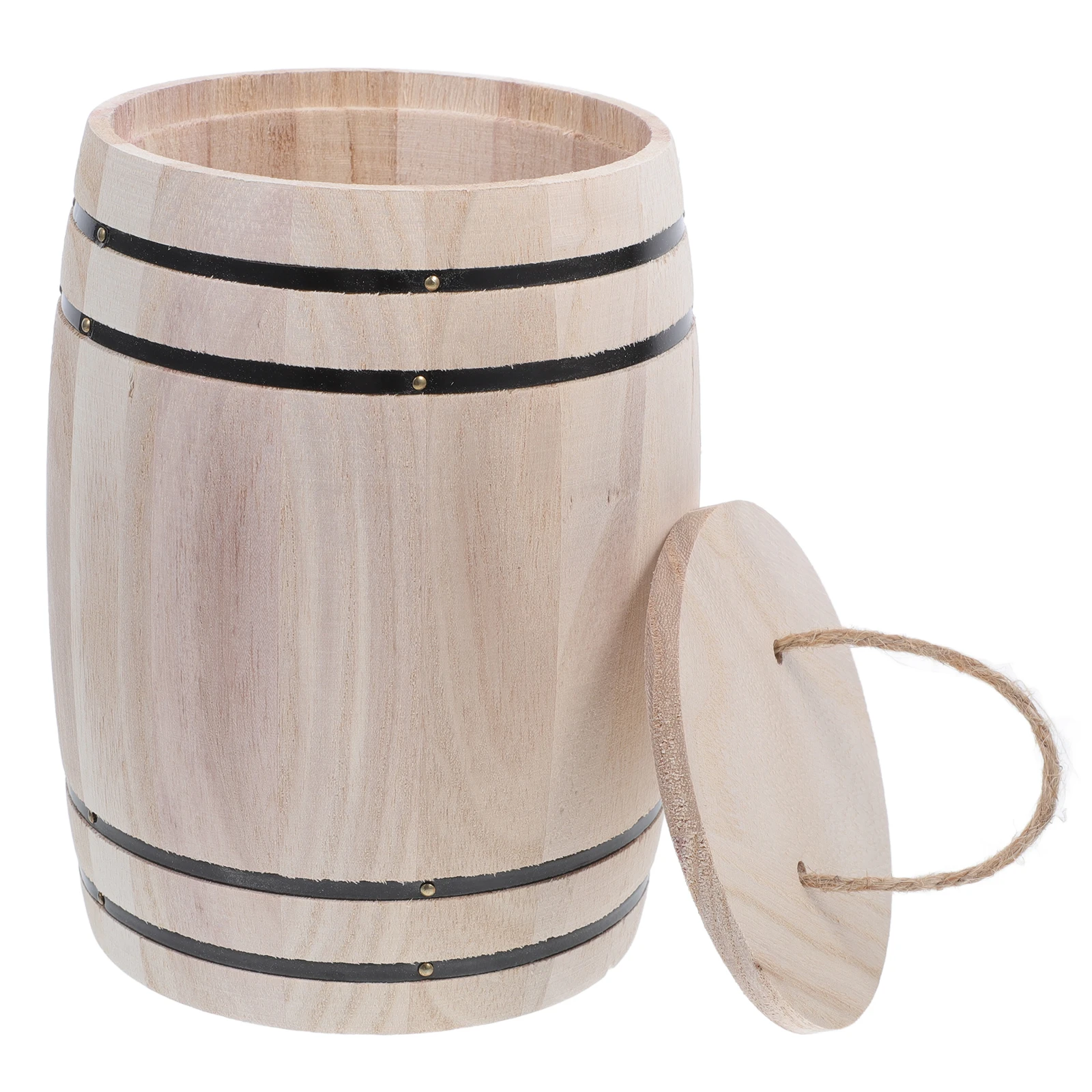 

Wooden Barrel Pen Holder Desk Organizer 1 Cylinder Multi Cell Bookshelf Integral Cup Office Small Wooden Bucket